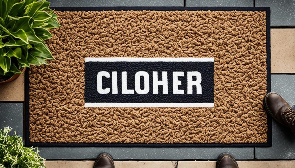 Durable and hardwearing personalised doormat