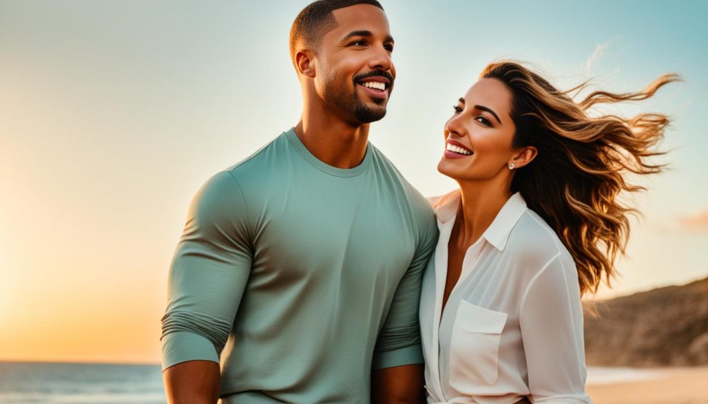 Michael B. Jordan and Catherine Paiz