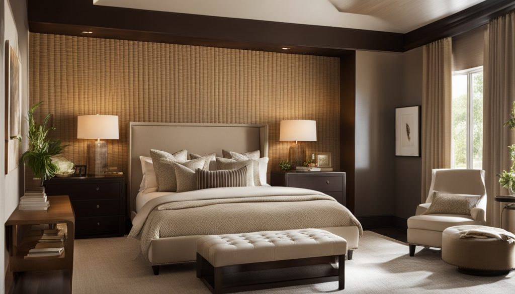 bedroom grasscloth wallpaper